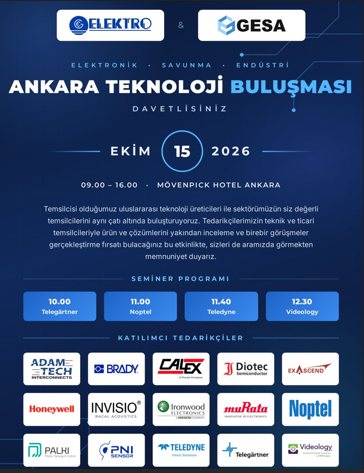 Elektro & GESA - Ankara Teknoloji Buluşması 15 Ekim 2026